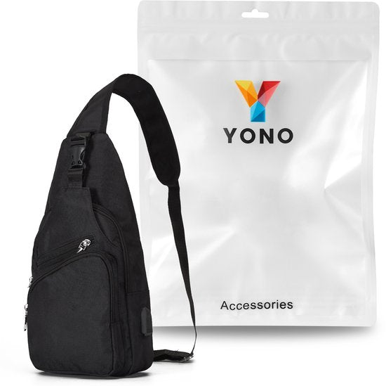 YONO Sling Bag - Crossbody Tas - Heren en Dames - Schoudertas - Borsttas - Zwart