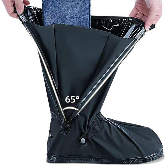 YONO Overschoenen Waterdicht met Ritssluiting - Regenschoenen Fiets - Schoenovertrekken Herbruikbaar - Schoenhoesjes - Maat 40-42