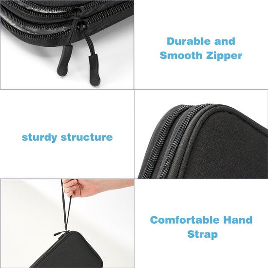 YONO Kabel Organiser Tas - Kabeltas - Organizer Etui - Opbergtas voor Kabels en Accessoires - Zwart