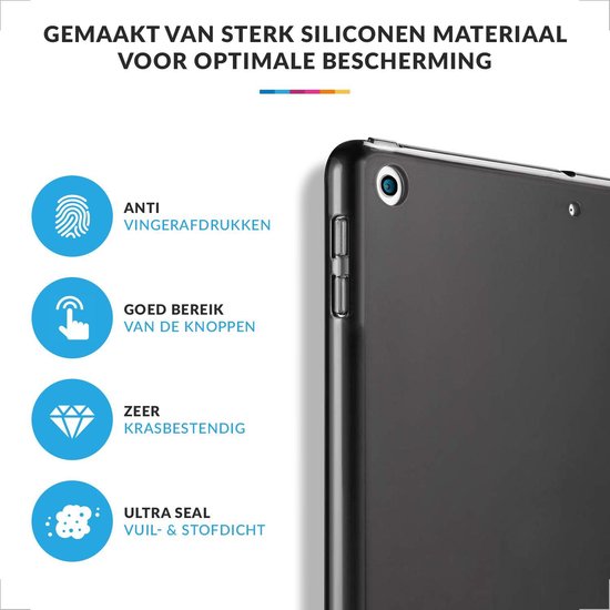 YONO Hoes geschikt voor iPad 2017 / 2018 - Air 1 / 2 - 9.7 Inch - Flip Case - Tri Fold Tablet Hoesje – Zwart