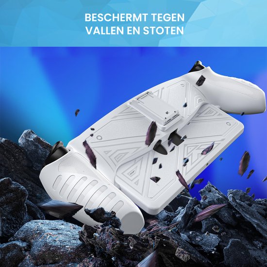 YONO Hoes geschikt voor Playstation Portal PS5 – Case Beschermhoes Accessoires met Ergonomische Hand Grip en Standaard – Wit