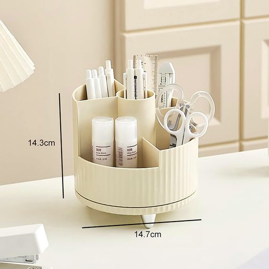 YONO Make Up Organizer - Organizer Skincare - Parfum - Houder - Draaibaar - Staand - Ivory