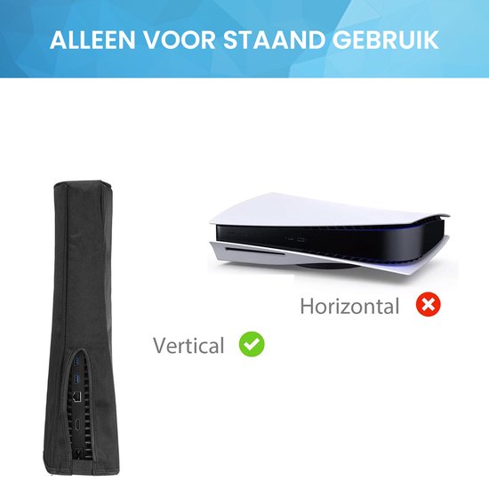 YONO Beschermhoes geschikt voor Playstation 5 - Stofkap - Hoes - PS5 Accessoires - Zwart