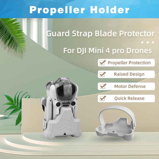 YONO Propeller Guard geschikt voor DJI Mini 4 Pro - Houder - Bescherming Accessoires - Grijs