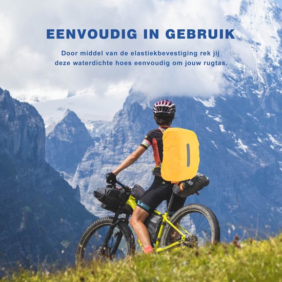 YONO Regenhoes Rugzak Waterdicht - Backpack Hoes - Reflecterend - 41 tot 59 Liter - Geel - L