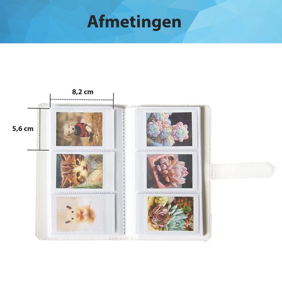 YONO Mini Fotoalbum 96 geschikt voor Instant Camera Fotopapier - Fotoboek Fujifilm Instax Mini 12 / 11 / 9 / 8 / 7s / 25 / 90 / Link / SP-2 / Liplay - Film Polaroid - Kodak - Square en Meer - Flamingo