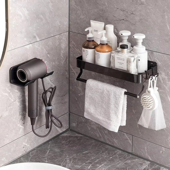 YONO Houder geschikt voor Dyson Supersonic Fohn - Wand Bevestiging Accessoires - Zelfklevende Muurbeugel - Zwart