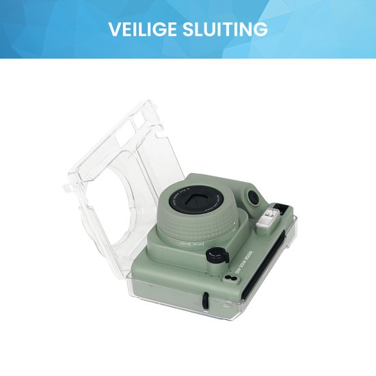 YONO Case geschikt voor Fujifilm Instax Wide 400 - Bescherm Hoes met Draagriem - Transparant