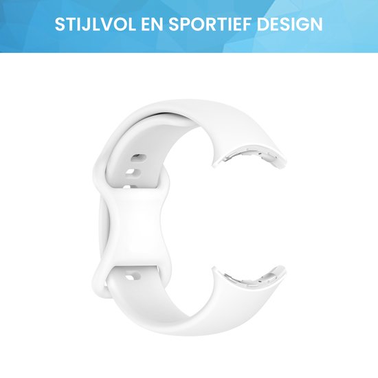 YONO Bandje geschikt voor Google Pixel 2 - Siliconen Armband - Wit