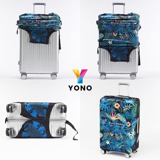 YONO Kofferhoes Elastisch - Wasbare Koffer Beschermhoes - XL - Tropical Blue