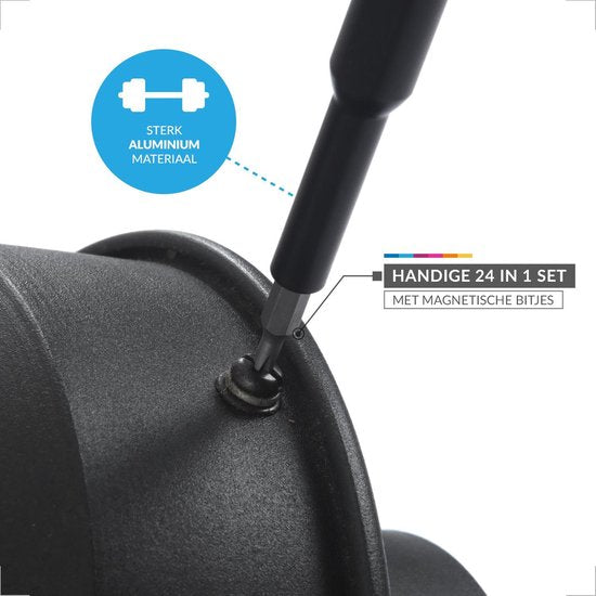Professionele Precisie Schroevendraaierset 24-Delig Magnetisch - Gereedschap geschikt voor Laptop / Camera / Smartphone / iPhone / Tablet / Macbook / Brillen / Horloges / Uurwerk