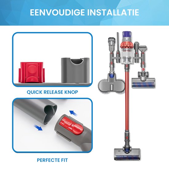 YONO Wandhouder XL geschikt voor Dyson V15 V11 V10 V8 - Ophangsysteem - Muurbeugel - Onderdelen Steelstofzuiger - Accessoires