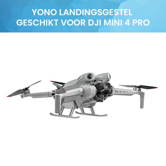 YONO Landingsgestel geschikt voor DJI Mini 4 Pro - Landing Gear Accessoires Opvouwbaar - Lichtgrijs