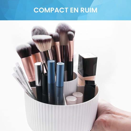 YONO Make Up Organizer - 360º Draaibaar M - Skincare Organizer - Parfum Houder - Wit