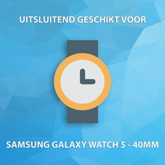 YONO Screen Protector Bumper geschikt voor Galaxy Watch 5 (40 mm) - Full Cover Case - Hoesje - Zilver