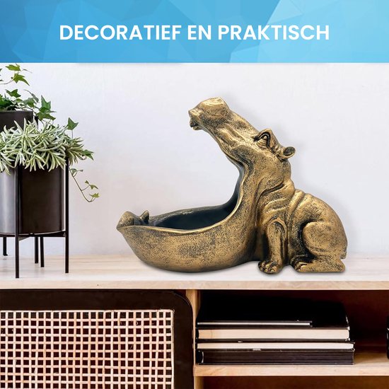 YONO Sleutelbakje - Sieraden Bakje - Sleutelschaal - Beeldjes Decoratie - Hippo XL