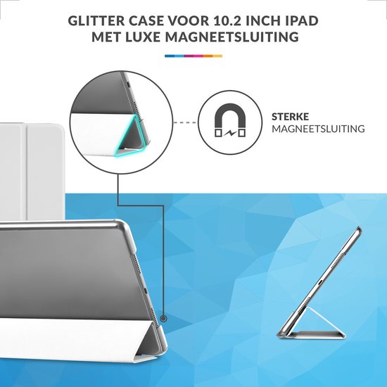 YONO Hoes geschikt voor iPad 9 10.2 inch - 9e Generatie - 8e - 7e - 2021 - 2020 - 2019 - Case Cover - Tablet Hoesje - Wit