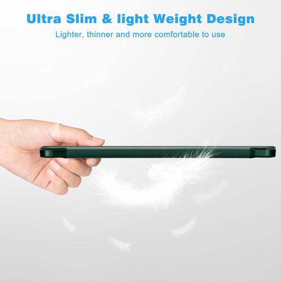YONO Hoes geschikt voor iPad Air 2024 - 11 Inch - iPad Pro 2022 - 2021 - Case Cover - Tablet Hoesje - Donkergroen