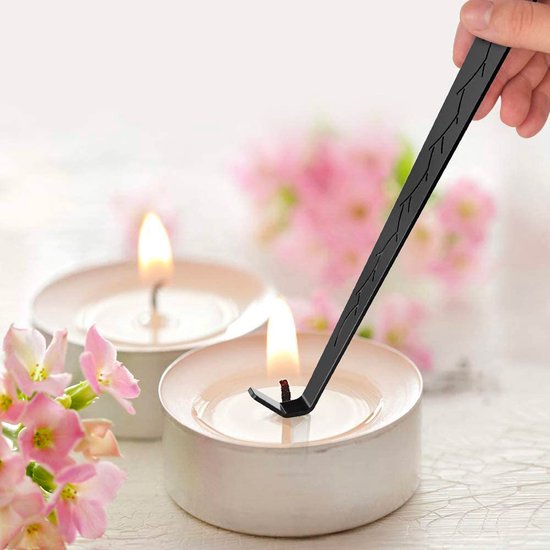 YONO Kaarsendover Set - Candle Snuffer - Wick Trimmer - Dipper - Kaarsdover - Zwart