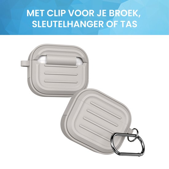 YONO Hoesje geschikt voor Apple Airpods 3 - Army Case - Beige