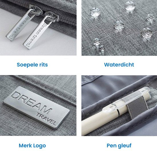 YONO Reis Portemonnee met Paspoort Houder - Documenten Organizer Hoesje - Kaarthouder Pasjes Tasje - Zwart