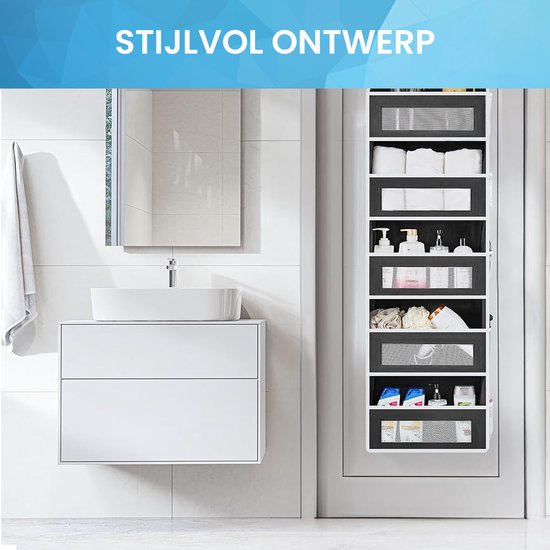 YONO Kast Organizer - Hangende Opberger voor Deur - Opbergzak - 5 Vakken - Zwart