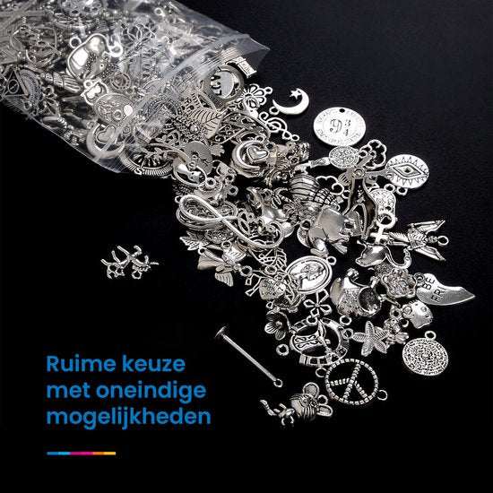 YONO Bedels voor Sieraden Maken - Armband - Ketting - Set van 300 - Zilverkleurig