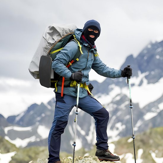 YONO Bivakmuts 3 Gaten - Balaclava Driegaats Muts - Ski Mask - Heren - Dames - Zwart