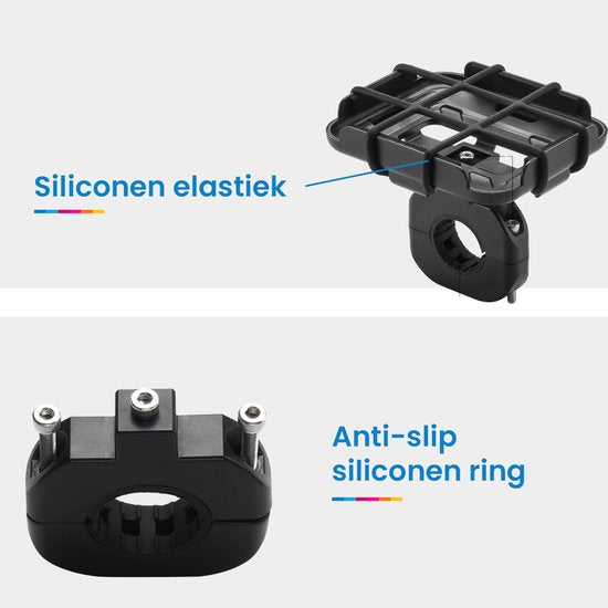 YONO Stuurbevestiging geschikt voor JBL Go 4 3 2 - Handlebar Mount - Houder voor Fiets - Zwart