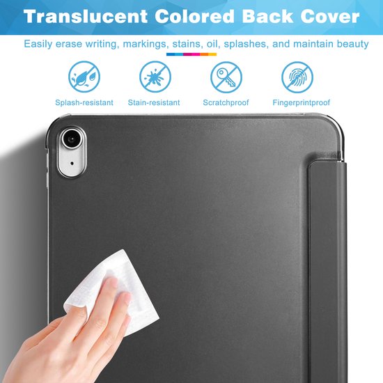 YONO Hoes geschikt voor iPad 10e Generatie - 2022 - 10.9 inch - Case Cover - Tablet Hoesje - Zwart