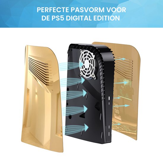 YONO Faceplate geschikt voor Playstation PS5 Digital Edition - Cover Plate - Skin - Behuizing - Accessoires - Goud