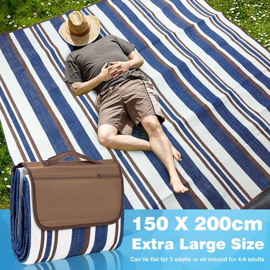 YONO Picknickkleed Waterdicht - 200 x 150 cm - Picknickdeken - Strandlaken - Buitenkleed XL