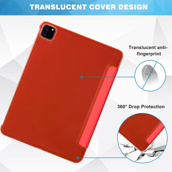 YONO Hoes geschikt voor iPad Air 2024 - 11 Inch - iPad Pro 2022 - 2021 - Case Cover - Tablet Hoesje - Rood