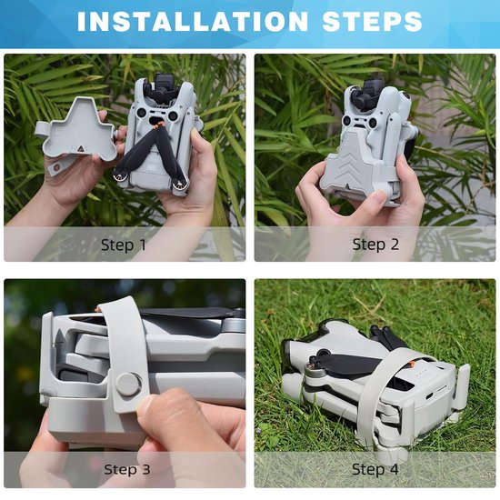 YONO Propeller Guard geschikt voor DJI Mini 4 Pro - Houder - Bescherming Accessoires - Grijs