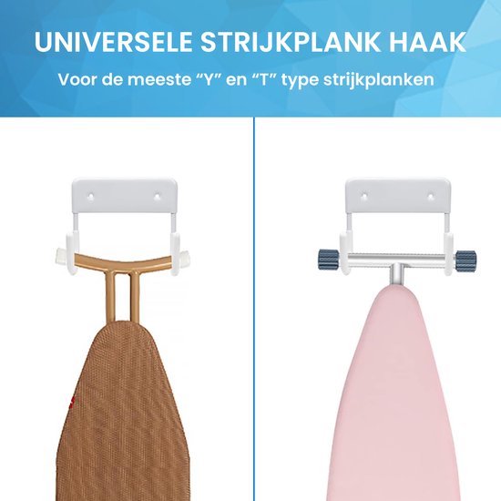 YONO Strijkplank Ophangsysteem - Ophangen Houder Haak - Wit
