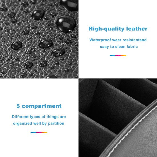 YONO Afstandsbediening Houder - Afstandsbediening Organiser - Kunstleer - Universeel - Zwart