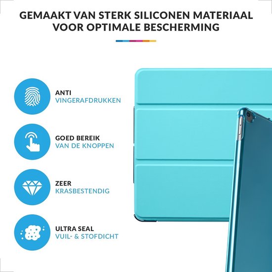 YONO Hoes geschikt voor iPad 9 10.2 inch - 9e Generatie - 8e - 7e - 2021 - 2020 - 2019 - Case Cover - Tablet Hoesje - Lichtblauw