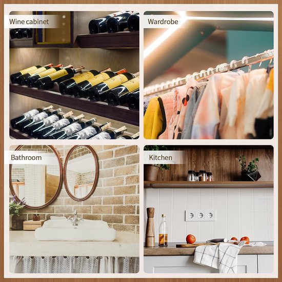 YONO Kastverlichting met Bewegingssensor Oplaadbaar - 10cm - Keukenverlichting Onderbouw Led - Draadloos - Magnetisch Zelfklevend