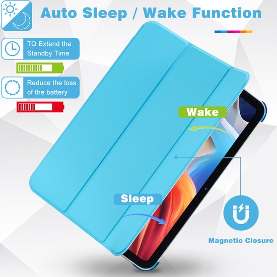 YONO Hoes geschikt voor iPad 10e Generatie - 2022 - 10.9 inch - Case Cover - Tablet Hoesje - Lichtblauw