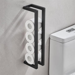 YONO Reserverolhouder Hangend - Toiletrolhouder - WC Rolhouder - Rollenhouder - Zwart