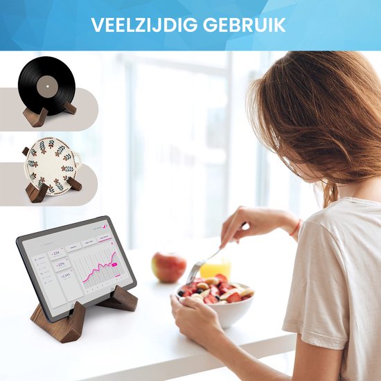 YONO Luxe Boekenstandaard Hout - Boeken Houder - Kookboek Standaard - Compact en Duurzaam