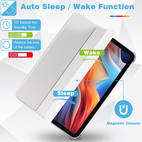 YONO Hoes geschikt voor iPad 10e Generatie - 2022 - 10.9 inch - Case Cover - Tablet Hoesje - Wit