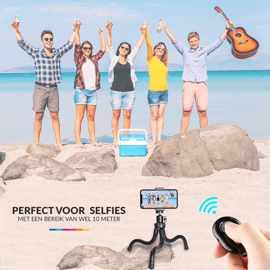 YONO Tripod Smartphone Statief met Afstandsbediening - Driepoot Standaard geschikt voor GoPro en Camera - Universeel - Flexibel