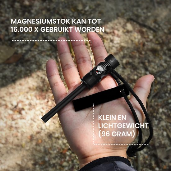 YONO Vuurstarter Magnesium Stick - Vuursteen Strijker - Firesteel - Set van 2