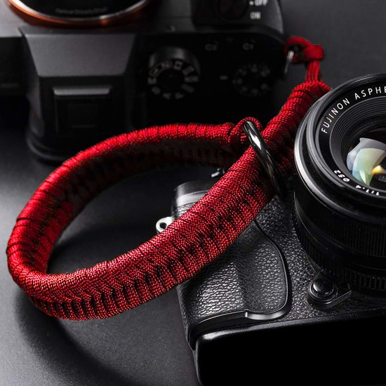 YONO Camera Polsband Vintage - Hand Strap - Wrist Riem - Universeel - Rood