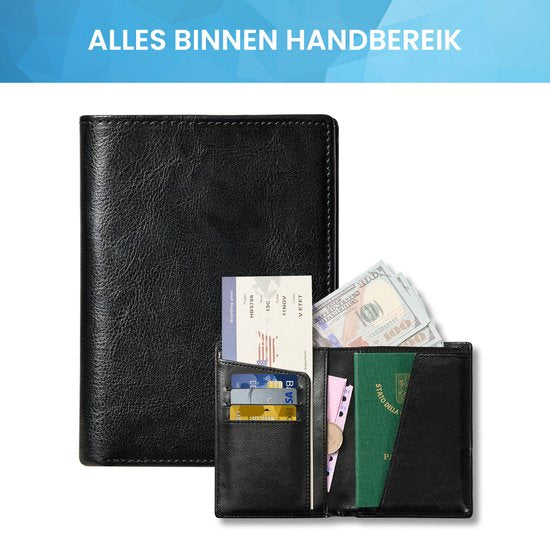 YONO Paspoort Hoesje - Paspoorthouder Kunstleer - Houder - Cover - Mapje - Bruin