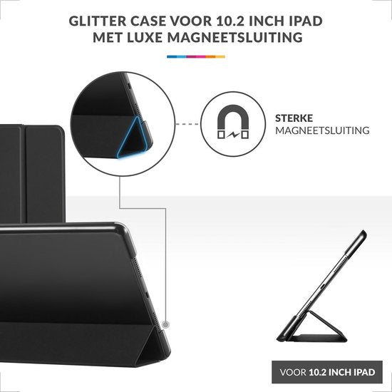 YONO Hoes geschikt voor iPad 9 10.2 inch - 9e Generatie - 8e - 7e - 2021 - 2020 - 2019 - Case Cover - Tablet Hoesje - Zwart