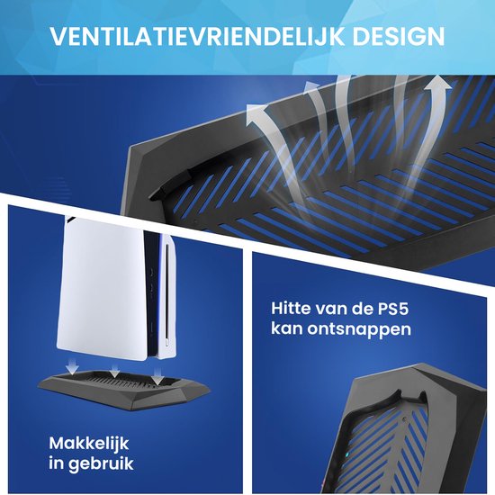 YONO Standaard Vertical geschikt voor Playstation PS5 SLIM - Stand - Houder - Accessoires - Zwart