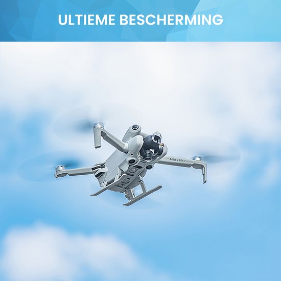 YONO Landingsgestel geschikt voor DJI Mini 4 Pro - Landing Gear Accessoires Opvouwbaar - Lichtgrijs