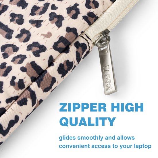YONO Laptophoes 15 Inch – 14 Inch - Laptop Sleeve inclusief Etui Hoesje – Waterafstotende Laptoptas - Luipaard